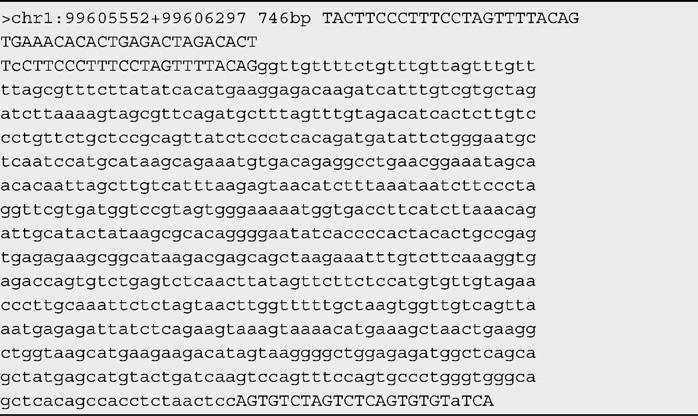 84 A.S. Zweig et al. / Genomics 92 (2008) 75 84 Table 8 FASTA output from the PCR tool for the primers in Table 7 (HHMI).