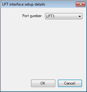 Parallel interface Port number: Select a port number.