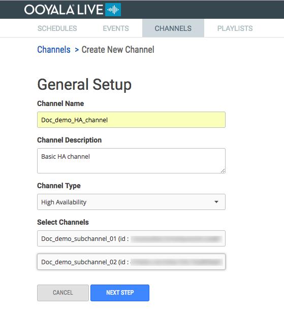 3. Click CREATE CHANNEL How to Identify a High Availability (HA) Channel On the Channels page you can view