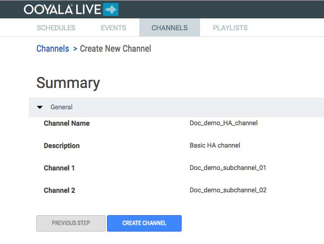 Provide context for the task you are about to explain. Go to the Channels summary tab.