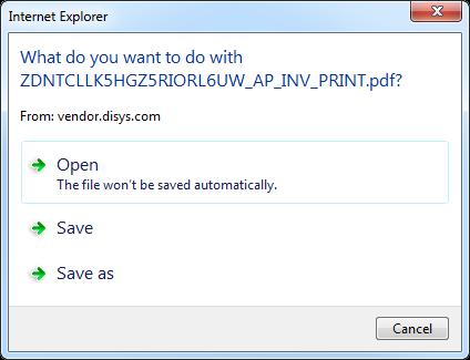 Figure 46 You can Open the file or save it to your hard