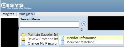 PROFILE INFORMATION Once you receive the email from PeopleSoft, you can log in and complete your Vendor profile. Follow the navigation Main Menu Maintain Supplier Information Vendor Information.
