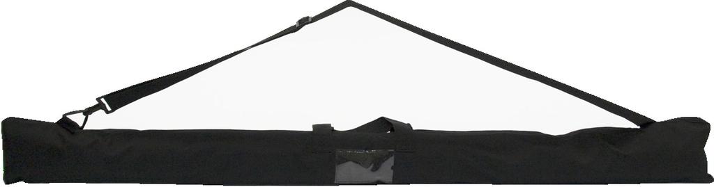 GRASSHOPPER BAG GRASSHOPPER SMALL BAG GSB It holds one banner and one stand Case Dimensions 6 H x 44 W Strap Length 24 to 45 Black nylon construction Shipping Weight 2 lbs Shipping Dimensions 3 x 8 x