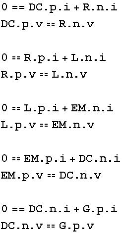 Corresponding DCMotor Model Equations