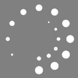 4.3 The PI Methods 129 (a) Phantom (b) Two-dimenisional reconstruction Figure 4.30 The sphere clock phantom. Greyscale interval [ 0.05, 0.05].