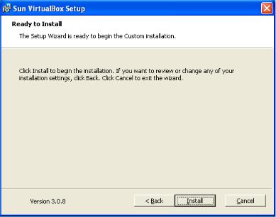 Accept the install settings by selecting Install : During the