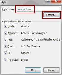 1. Select cell A4 = Customer This cell got its formatting from the table style Medium 2, but you converted the table back to a range. 2. On the Home tab in the Styles tab group, click the More button to show the gallery of cell styles.