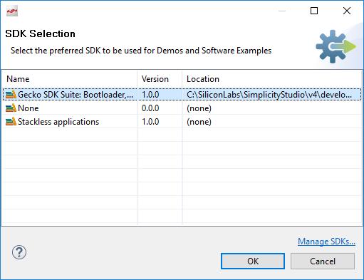 Functionality in the Launcher Perspective 3.2 Changing the Preferred SDK If you have more than one SDK installed, you can change the preferred (or currently active) SDK.
