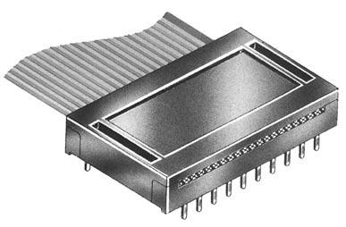 IDC Dip Plug for.050" Ribbon Cable - M75 Series.100" x.300" (2.54 x 7.62) /.100" x.600" (2.54 x 15.