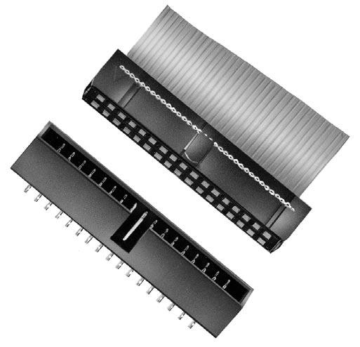 .100" IDC Socket for.050" Ribbon Cable.100" x.100" (2.54 x 2.