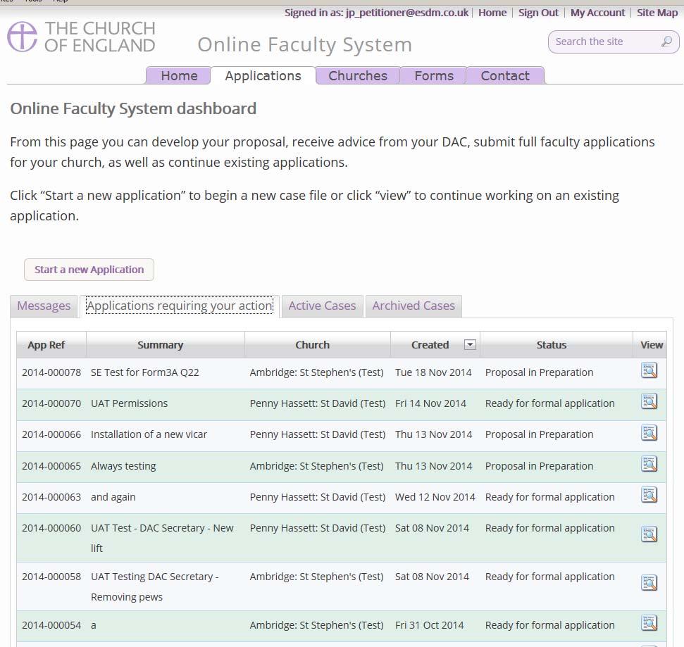 3. To access any Faculty application which requires your attention, go to