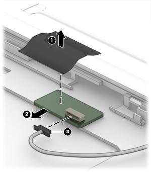 c. Disconnect the cable from board (3). 5.