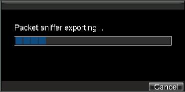Figure17. Export Network Packet 4. Click the Sniffer button to start exporting. 5.