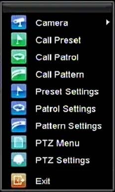 Navigating PTZ Menus PTZ menus can be navigated through with either the mouse or the front panel/remote.