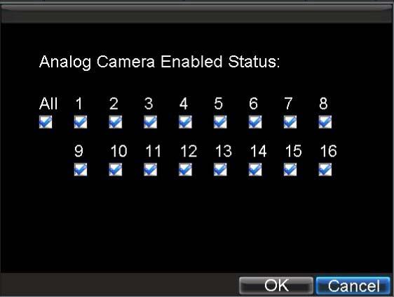 Figure 2. Camera Enabled Status Menu 4. Select the Add button to enter IP Channel Settings menu, shown in Figure 3. Figure 3. IP Channel Settings Menu 5. Select the IP device from the list.