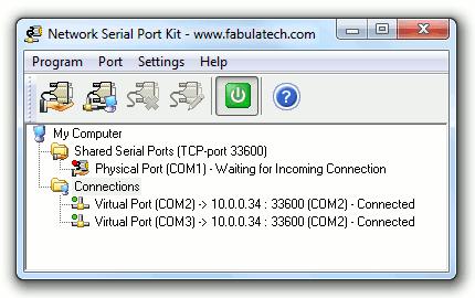 It creates virtual COM Auto-reconnect if network connection is broken port providing