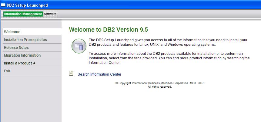 Part 7 - Installing DB2 Enterprise Server Edition v9.5 Warning: You cannot use ghosting or disk imaging to install this software. You must install the software on each machine separately.