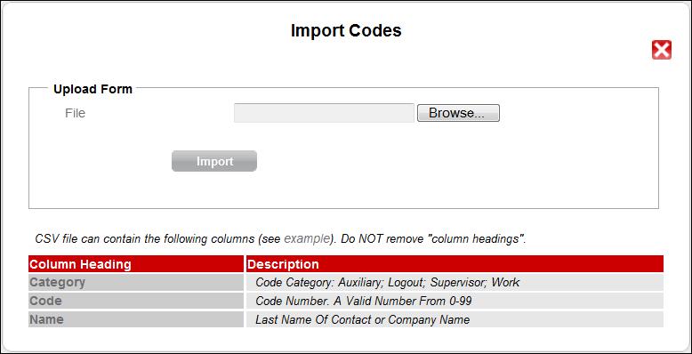 3. In the templates list, double-click a template to edit. 4. In the System section in the left pane, click Codes. The system displays the Codes page. 5.