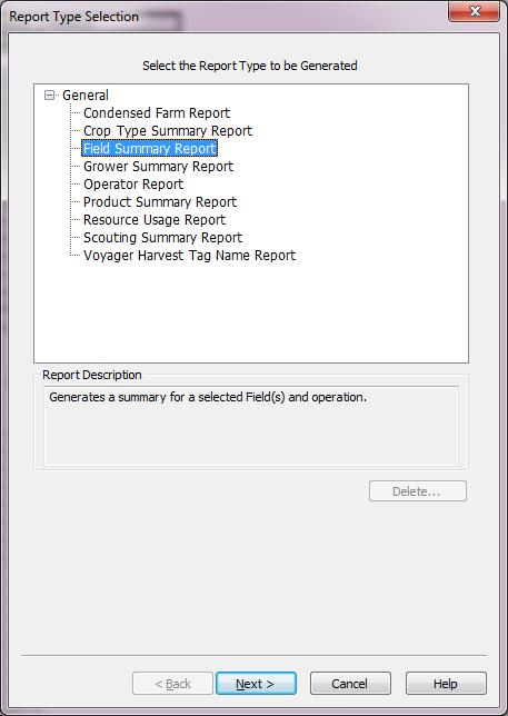 Select the New General Report tab from the top toolbar.