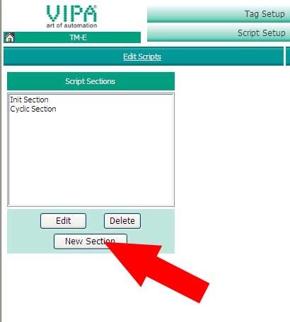 Chapter 4 Deployment TM Reboot TM via SMS Open the Web page of the TM. Navigate to "Script setup". To be able to use the SMS services you have to create the scripts "SMS" and "Restart".