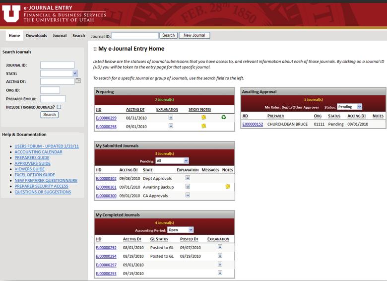 Monitoring & Tracking e-journals Status (continued) Worklists: Preparers have three worklists on the e-journal Home page to help manage the portfolio of e-journals they ve