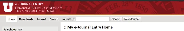 Step 1: Initiating a New Journal Entry To start a new entry use the Journal link or the New Journal button in