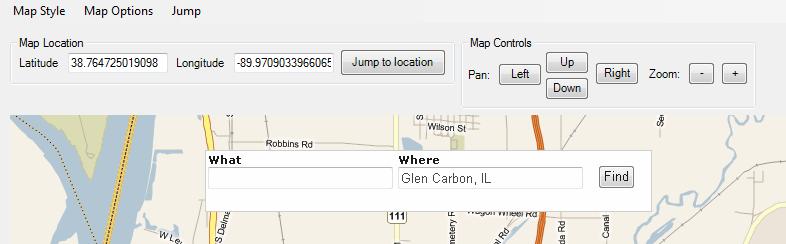 Maximize the Virtual Earth Map Locator window and select the Locator Tool option. This will show a search field in the window. 12.