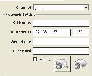 The camera s IP address and HTTP port should be automatically filled in the Network