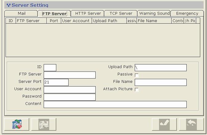 3.3.2 Event Handling - FTP server FTP servers are used to send warning with pre-defined text content or