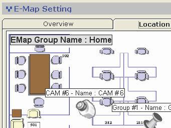 Group 1) icon will direct you to the E-Map that represents camera group 1 and