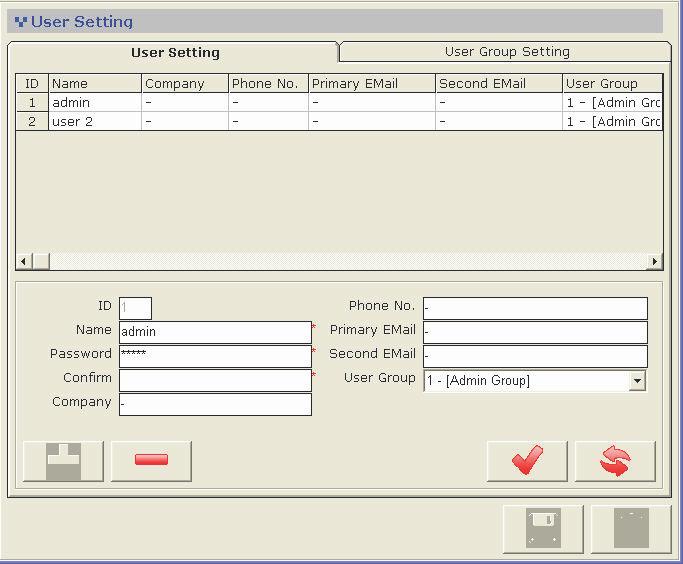 3.5 User account The software provides the option to allow users to set different access privileges and they can be assigned to different user groups.