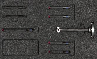Star styli kits Adapter plate with an aligned 5-sided cube Stylus system kit M3 XXT TL1, star styli The kit comprises 8 pieces, to build simple styli, star styli or T- and