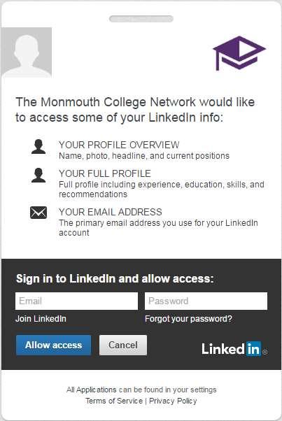 Creating your account Using LinkedIn 1.