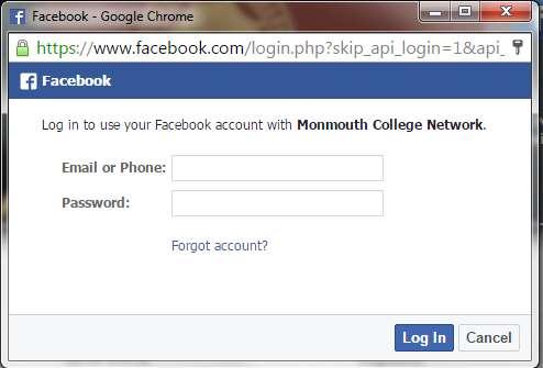 Creating your account Using Facebook 1.