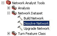 Dissolve Network Speeds up network analysis for large networks Geoprocessing tool in Network Dataset toolset Creates a new dissolved network dataset - Original network