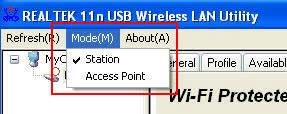 4.1 Switch to AP Mode and Station Mode The operating mode of the wireless card is Station Mode (becoming a client of other wireless access points) by default.