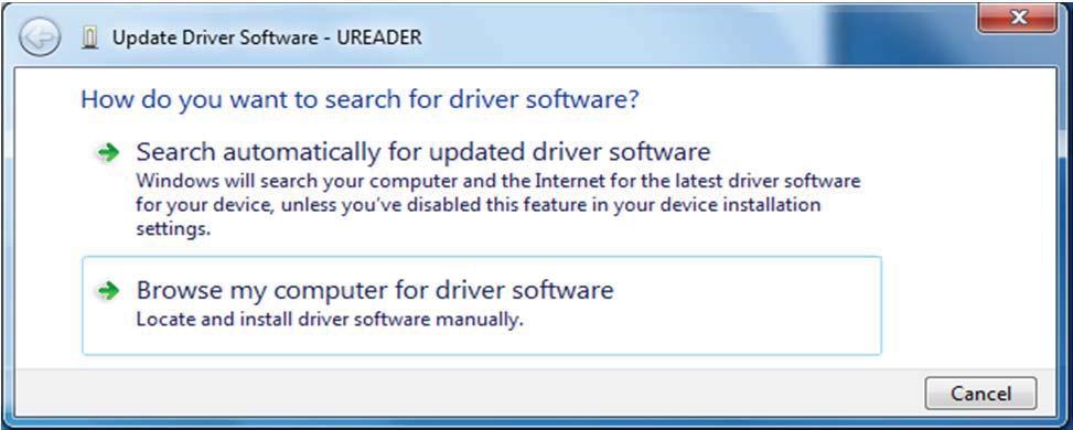 Software ] to install the driver software.