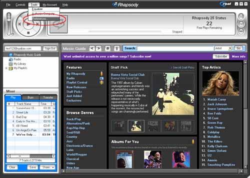 Chapter 10 - Rhapsody RHAPSODY is a jukebox that gives you unlimited access to thousands of albums right from your PC.