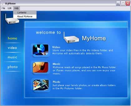Help MyHome Help includes complete information on all topics. 1.