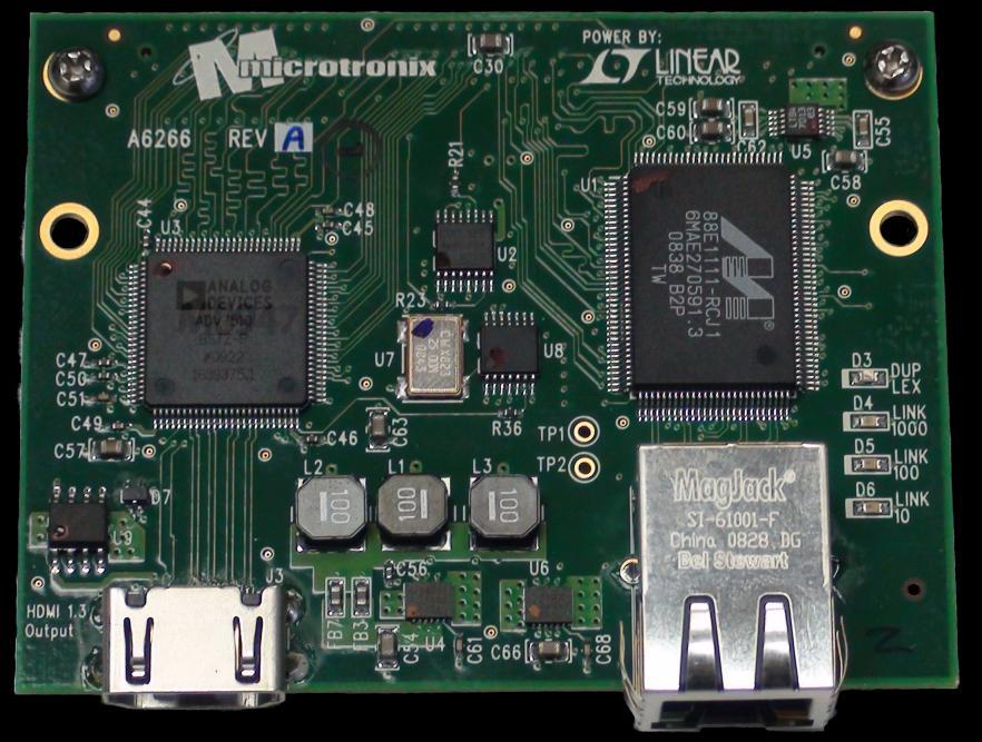 Figure 3: Camera Link Transmitter HSMC Daughter Card GIG-ETHERNET - HDMI 1.3 TRANSMITTER HSMC DAUGHTER CARD The Microtronix Gig-Ethernet HDMI 1.