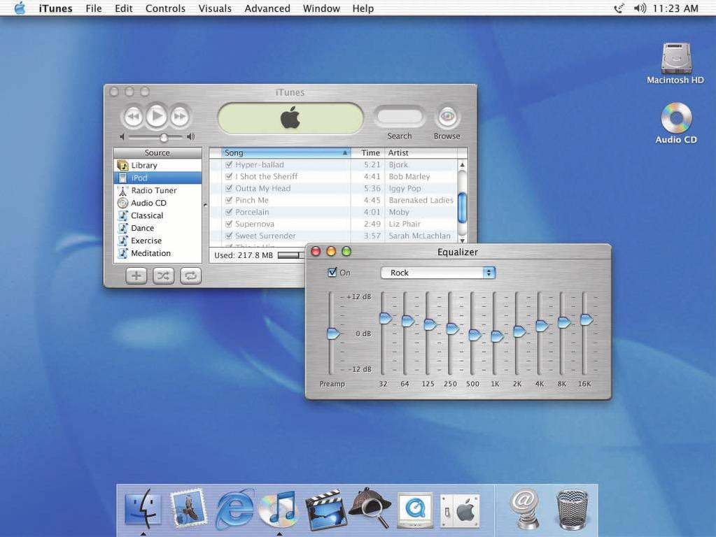 Listen to music on your computer or on the go. Use itunes to create a library of music and make your own CDs.