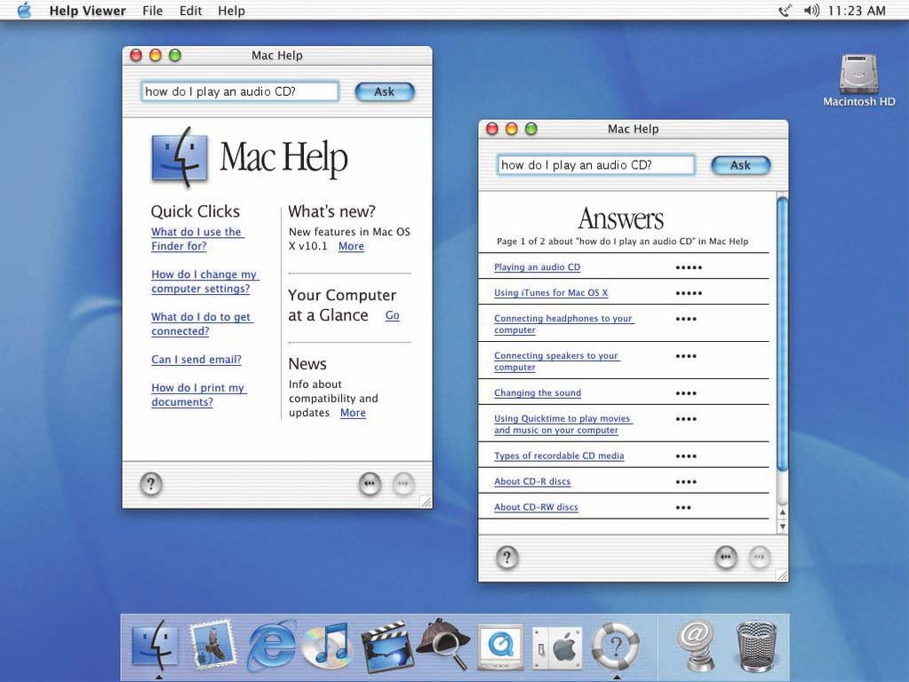 Learn more about using your computer. Look in Mac Help for more information on using your computer. 2 3 4. To browse the features of your computer, click Go under At a glance.