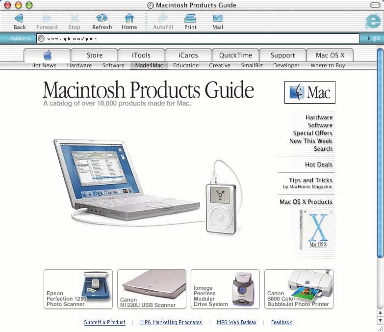 These Apple Web sites will help you get the most out of your computer. Macintosh Products Guide www.