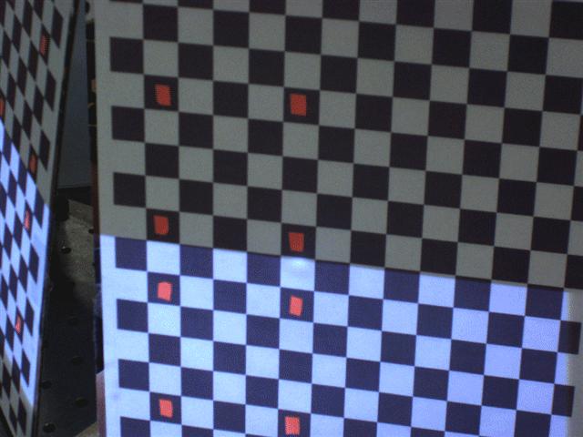 Projector Calibration using Structured Light Observe a checkerboard calibration