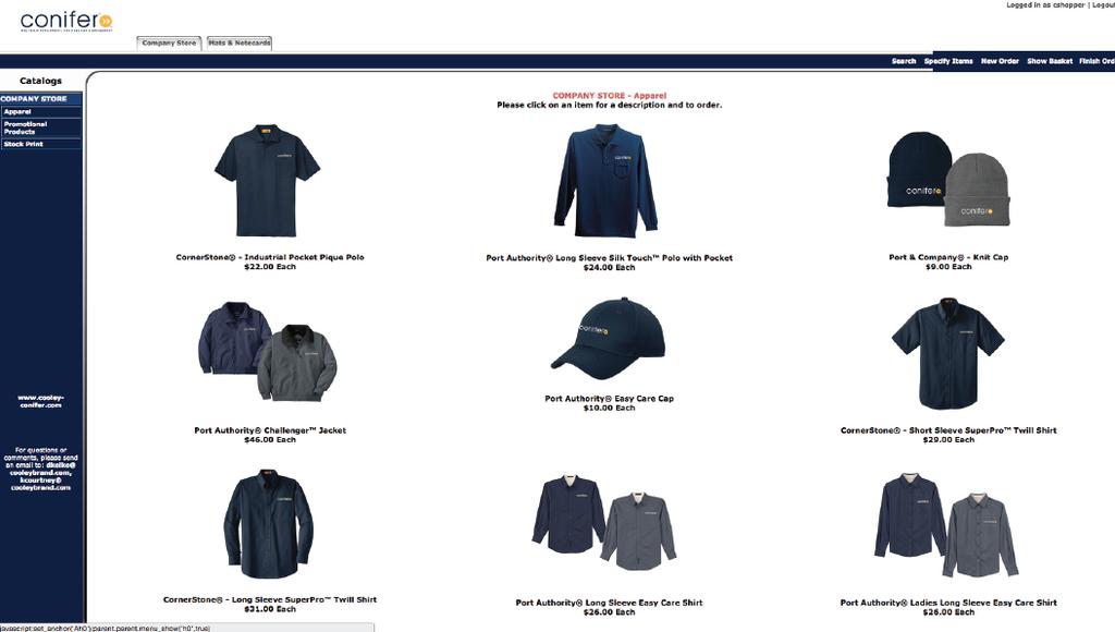 Step 4b Ordering Apparel Products To order Apparel Products, click on the appropriate icon by clicking Shop in the upper right corner.