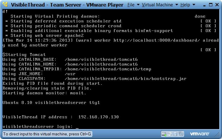 6 VisibleThread - Server Configuration Help - Version 2.