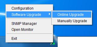 Manually Upgrade: Diagram 3-3-1 Users can manually upgrade the software. Follow below steps: 1.Click Manually Upgrade from function menu. Refer to Diagram 3-5.