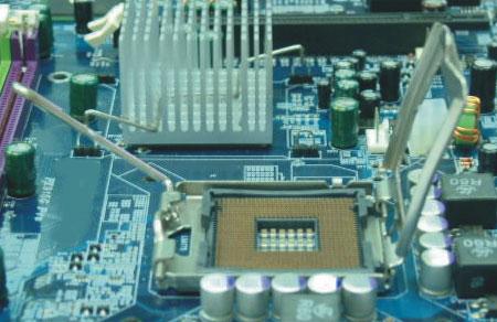 Smear thermal grease on the top of the CPU.