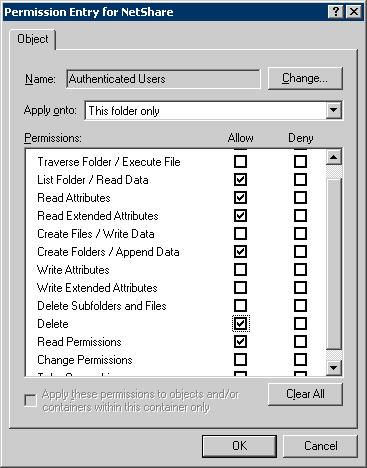 15. Click OK on all open dialog boxes. On Windows 2008 Systems To create an agent data file share and set all permissions on a Windows 2008 system: 1. Create a new folder.