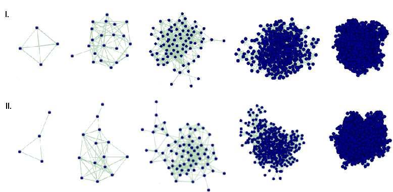 Cliques. The clique structure models mutually interconnected Web pages. This kind of structure can be found, for example, in Web portals such as corporate Web sites or home pages.